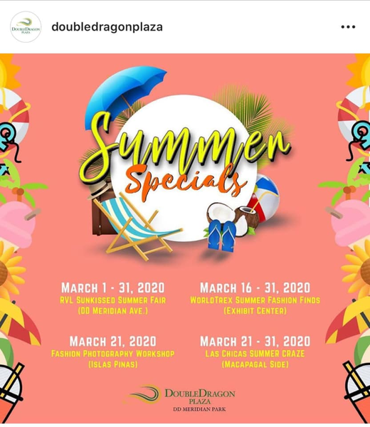 Doubledra's tweet photo. Summer specials this March! Visit #DoubleDragonPlaza @ DD Meridian Park 🎉🛒 https://t.co/dDSjOw4CkK