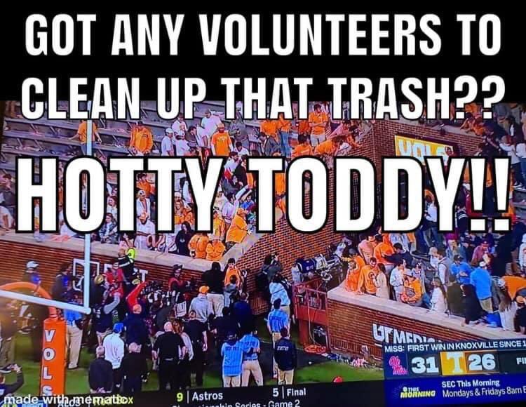 OleMissUnited's tweet image. #HottyToddy #RebsWin #VolsLOSE #Disgraceful