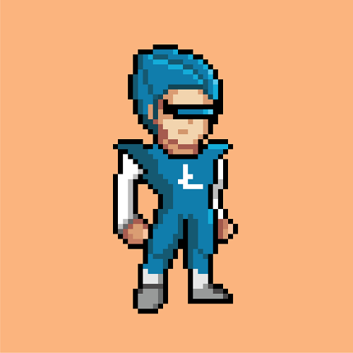 SkepticArtist's tweet photo. @litecoin @SpectacularWay @hellbrush @AnagbadoChuma @PerryBerry1325 @Clubhouse Here's an artist impression of a Litecoin superhero that I made. It's available on OpenSea. https://t.co/dgCuALmz6i https://t.co/KTNPOFbNpd