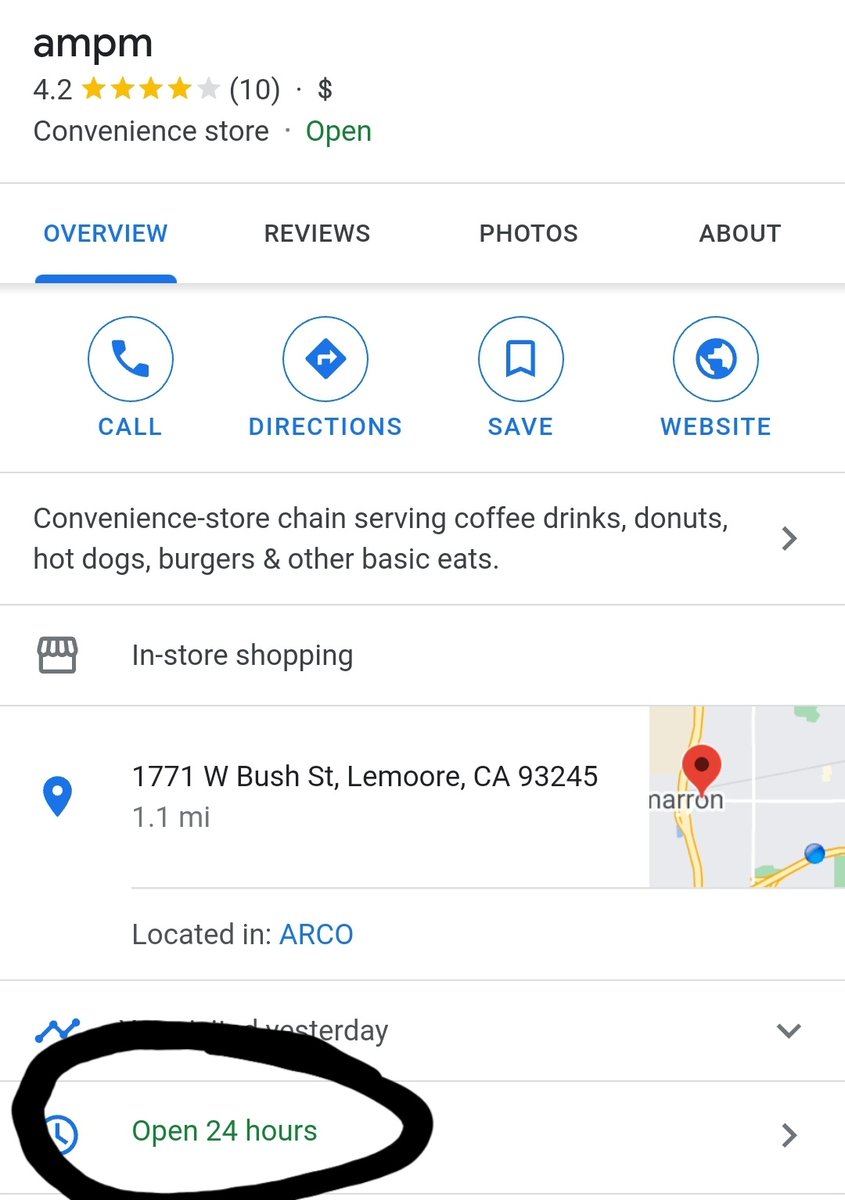 cin2_the_d's tweet photo. How is a store open 24 hours closed? @ampm my daughter just walked into am pm they told her they are closed till 10:04 wtf?????? https://t.co/3Erv71UFkS