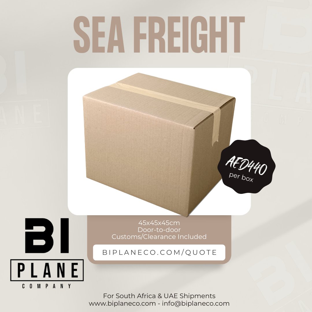 bi_plane_co's tweet image. Door-to-door Service. Customs/Clearance INCLUDED!
ZA to UAE, UAE to ZA
biplaneco.com/quote

#LogisticsDoneRight
#SeaFreight
#ClearanceIncluded
#FreightForwarder