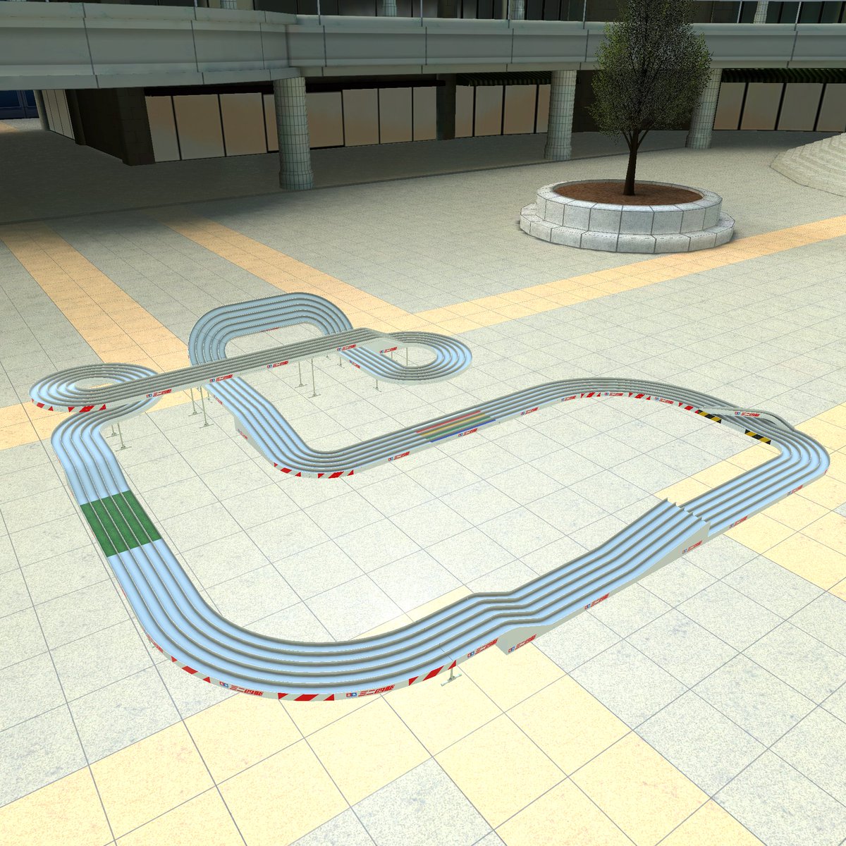 SPGTmini4wd_app's tweet photo. 準決勝第3レースのコースを公開！
準決勝のレースの模様は本日19:00開始の生放送にてお届けいたします！お楽しみに！

#超速GP #SG超速GP https://t.co/0KKNADGWUQ