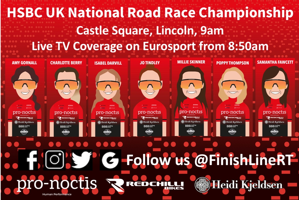 The final race of the season is here, the big one!

Our team of Amy, Charlotte, Isabel, Jo, Millie, Poppy &amp; Sam is sadly without Corinne after her crash on Friday

Come out and give our Amazing, Awesome, Pumping Powerhouse of a team a big shout or watch live on Eurosport 
⁠