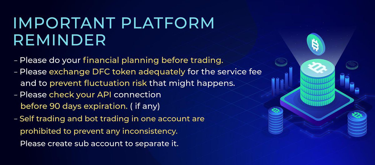 Dfc__Community's tweet image. DFC Bot available for download now.
Free 1 year membership &amp;amp; gas fees worth up to 20 usd upon signing up. 
Promotion till 31st October 2021.
With trend indicators feature on , it’s enhance your trading experience on market uncertainties. 

Sign up link：
dfcbot.com/static/h5/app/…