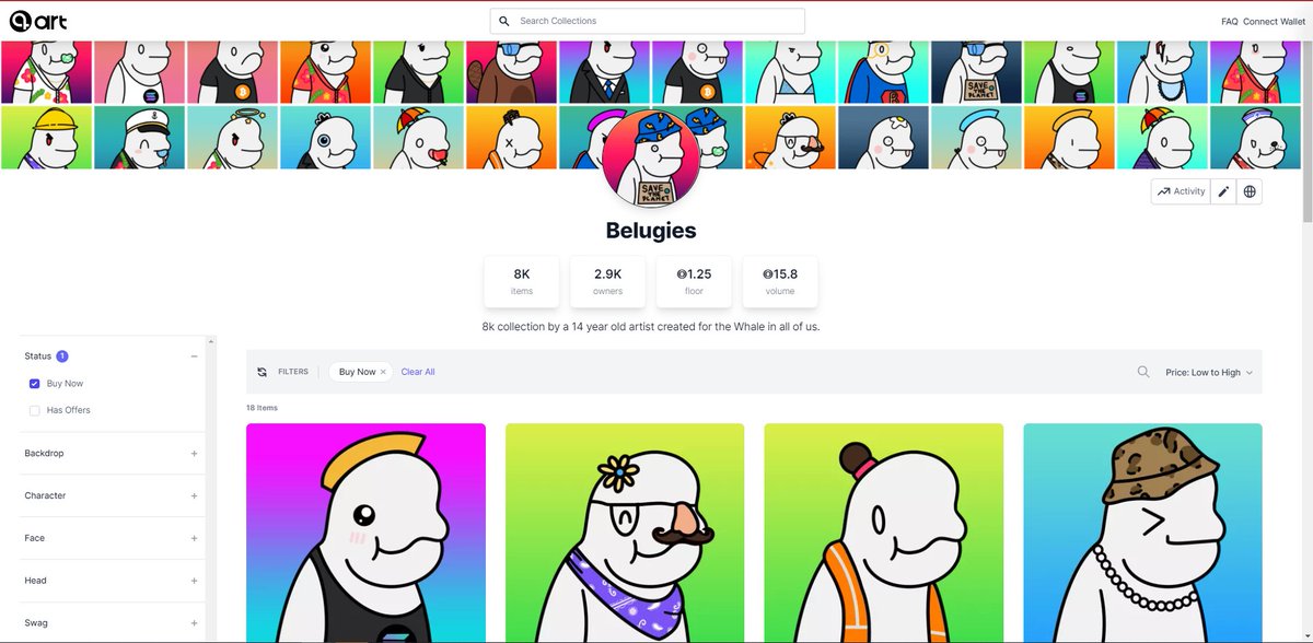 AlphaArtMarket's tweet photo. Crypto &amp; NFts is also about supporting young artist and good causes!

This is why we have listed Belugies on Alpha.

A project created by a 14 year old with a focus on helping Beluga whales &amp; 
Sunshine Kids Foundation for Children with cancer https://t.co/6KXpX7Dibv