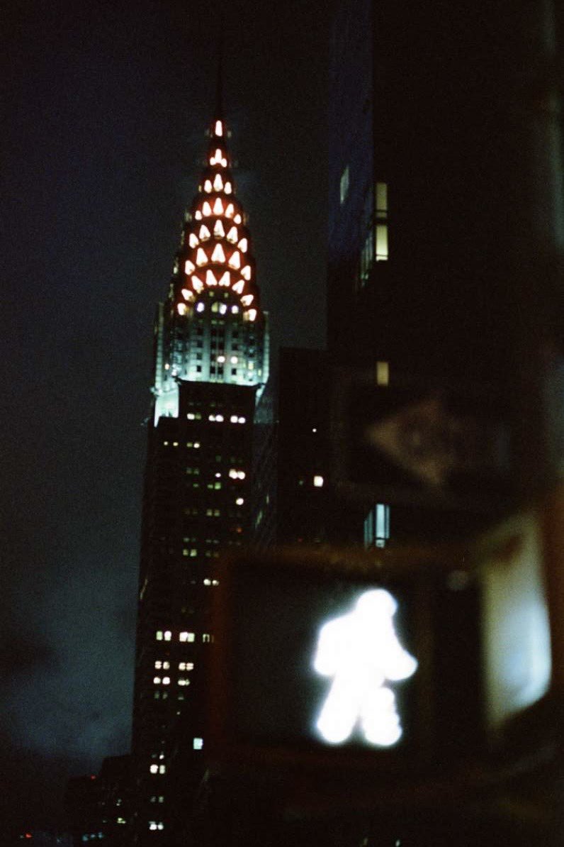 chrysler bldg on cinestill 800t #NYC #35mmfilm #film #filmphotography 
#atmospheric #streetphotography 
#rainphotography #subshooters 
#NightPhotography #cinestill800t