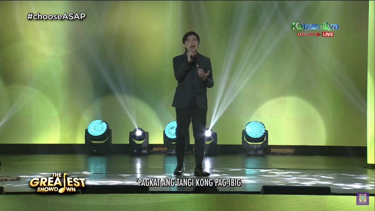 ASAPOfficial's tweet photo. JM Yosures performs the newest themesong of “Maalaala Mo Kaya” sa The Greatest Showdown! #chooseASAP https://t.co/ommM6sDz7K