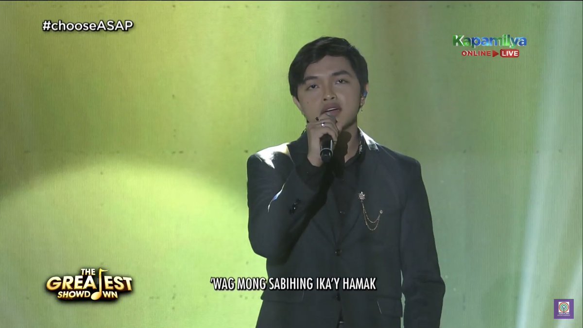 ASAPOfficial's tweet photo. JM Yosures performs the newest themesong of “Maalaala Mo Kaya” sa The Greatest Showdown! #chooseASAP https://t.co/ommM6sDz7K