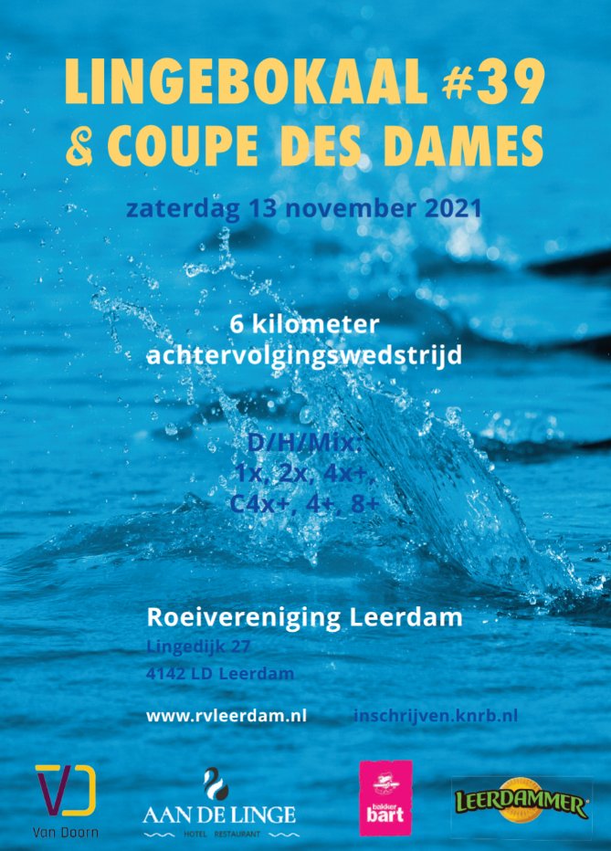Al 72 inschrijvingen voor de #Lingebokaal bij @rvleerdam. Indien we het aantal deelnemers moeten beperken vanwege Corona dan geldt 'wie het eerst komt' dus wacht niet te lang ;-). Hopelijk tot ziens op 13 november.