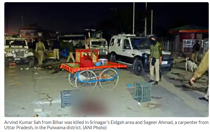 adara_khan's tweet photo. Targeting of two non-Kashmiris, including a Muslim, by Takfiri terrorists in the Kashmir Valley on Saturday is part of Pakistani plan to raise the violence levels so that normalcy is disturbed, and the tourist economy is hit in the Union territory.
#NeverForgotNeverForgive https://t.co/xUG1AYP67D