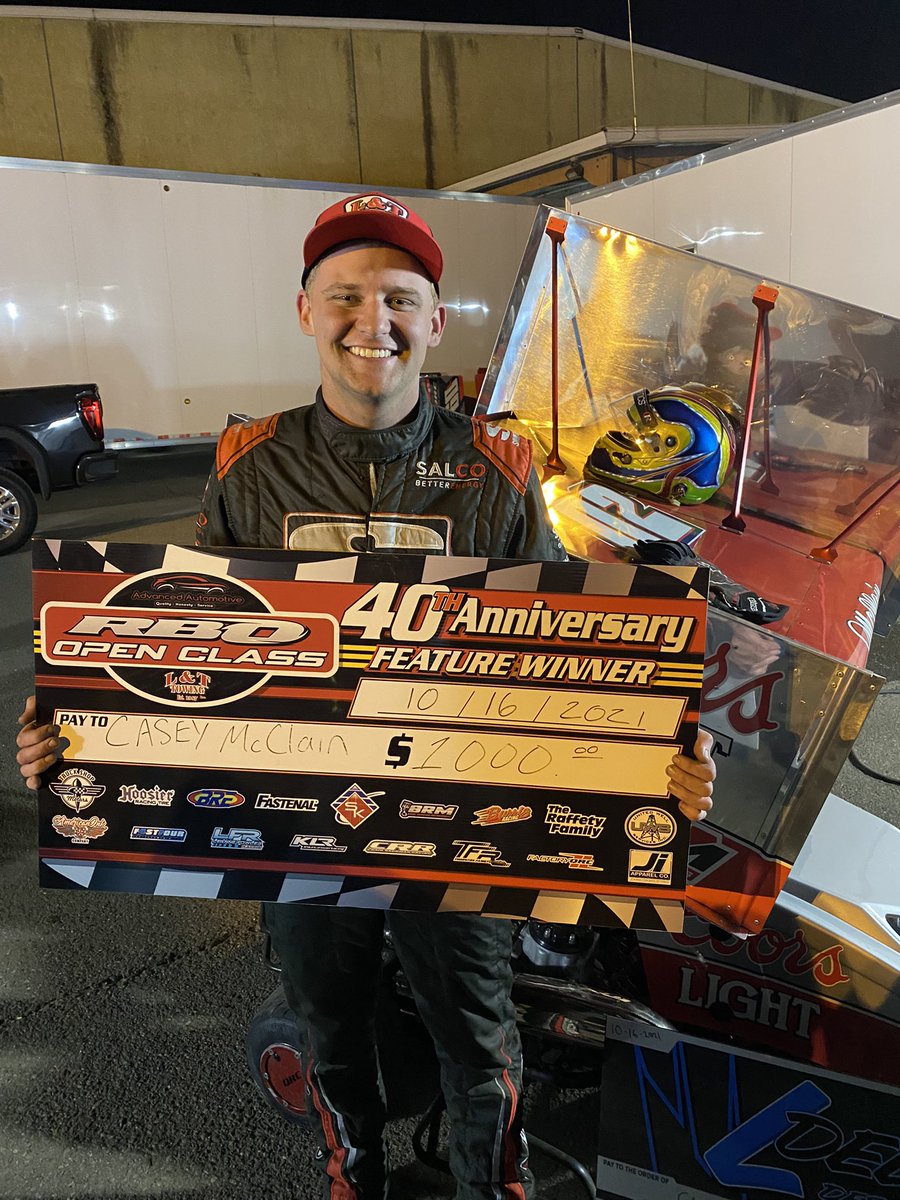 RBOutlaws's tweet photo. .@Casey_McClain30 wins Points Race #1 in the Advanced Automotive Open Class presented by L&T Towing!
2. #22J Jamie McKee
3. #07H @shanegraham
4. #18T @TannerHolmes18
5. #77 Brayden Williams https://t.co/fiFrAtEAdn