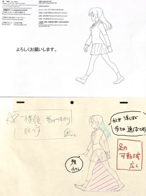 21年10月基礎コース「歩き」添削結果まとめ
ポイント)
・前傾になるように重心を意識する
・移動中の髪や服のフォロースルー
・肩腰のねじれ
・手足の圧縮 
