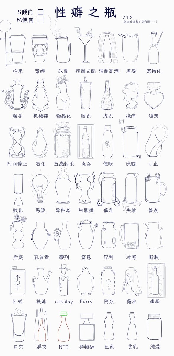 凑个热闹填个 #性癖之瓶
有些看不太明白，看来还是见识太少了 https://t.co/uovS1SRMP9