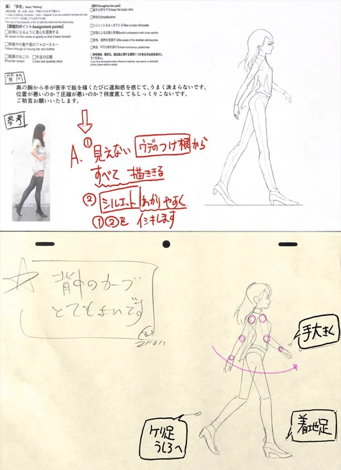 21年10月基礎コース「歩き」添削結果まとめ
ポイント)
・前傾になるように重心を意識する
・移動中の髪や服のフォロースルー
・肩腰のねじれ
・手足の圧縮 