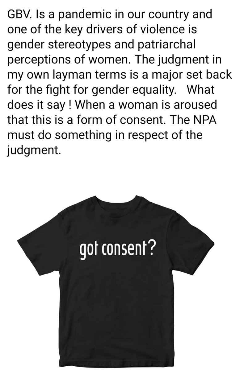 LeeMostert1's tweet photo. This is the most backward judgment !
#gotconsent #STOPGBV https://t.co/q4fTR6C9B4