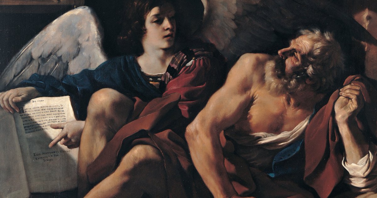 San Matteo e l’Angelo, olio su tela di Guercino del 1622 ca., #MuseiCapitolini
🖼 #capolavoricapitolini #operadelgiorno