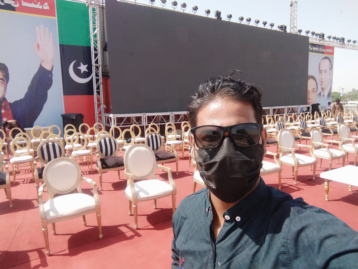 All set ready for today jalsa at Mazar E Qaid BaghEJinnah Ground.
#SalamShuhadaeKarsaz