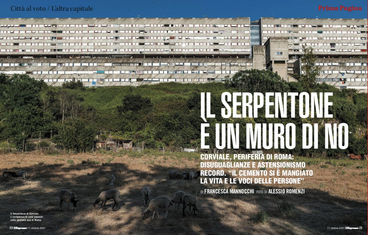 Roma va al voto.
Scrivo di Corviale, per <a href="/espressonline/">L'Espresso</a> di questa settimana.