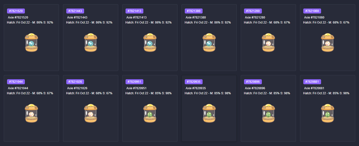 lemscorner's tweet photo. finally finished my first set of breeding today.

scholarship slots opening soon.

@AxieInfinity #AxieScholarship #axieinfinityscholarship https://t.co/446PuP8gPs