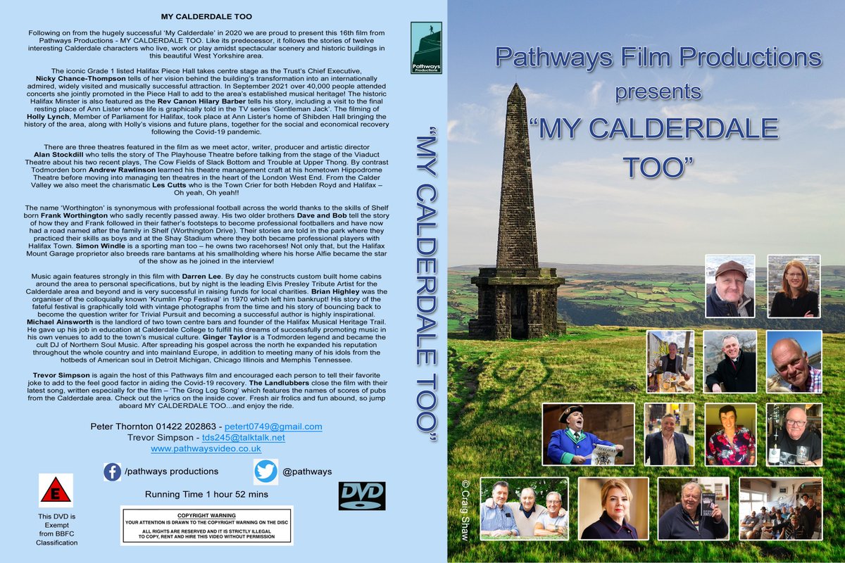 Pathway48186331's tweet photo. Looking for a Birthday or Christmas present ?
We have 16 local Calderdale films available for sale, our website is https://t.co/kC6Z4oU0i9 https://t.co/BMwFqiJw4f