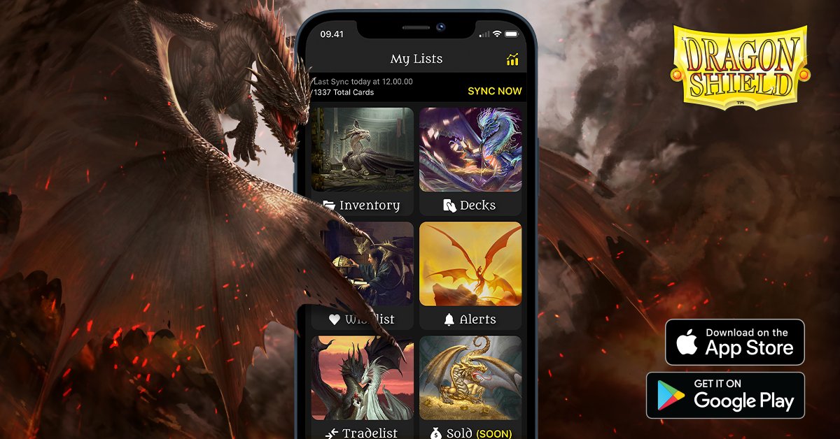 Use the Dragon Shield Card Manager app to keep track of your MTG/Pokmon/ Yugioh collection! Track your collection's value over time, build decks, translate non-English cards instantly, set price alerts for selected cards Use the Dragon Shield Card Manager app to keep track of your MTG/Pokmon/ Yugioh collection! Track your collection's value over time, build decks, translate non-English cards instantly, set price alerts for selected cards