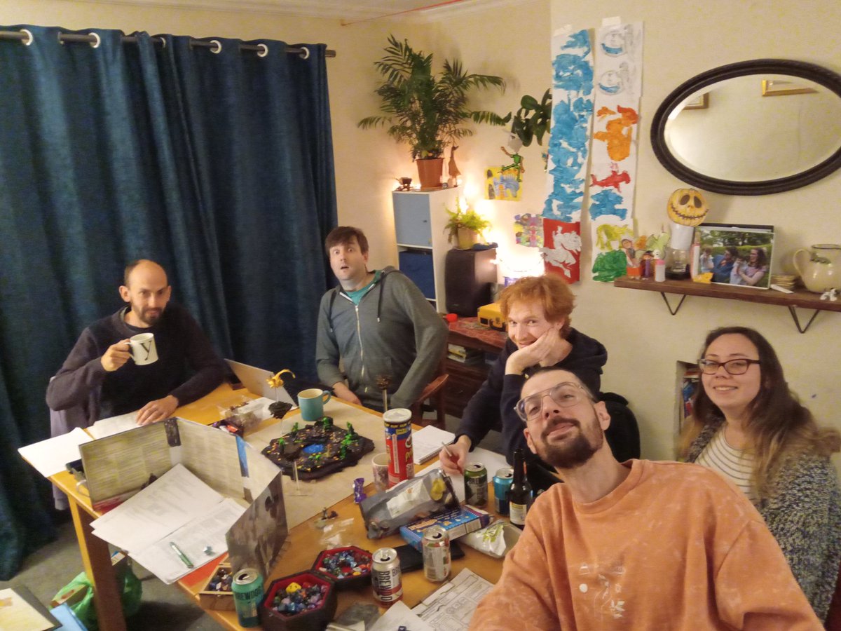 simon_yule's tweet photo. We finished a 5 year #dnd campaign last night with an epic fight at the Nexus of reality. They sacrificed themselves to save the universe ❤️ https://t.co/Mi47NQtiyT