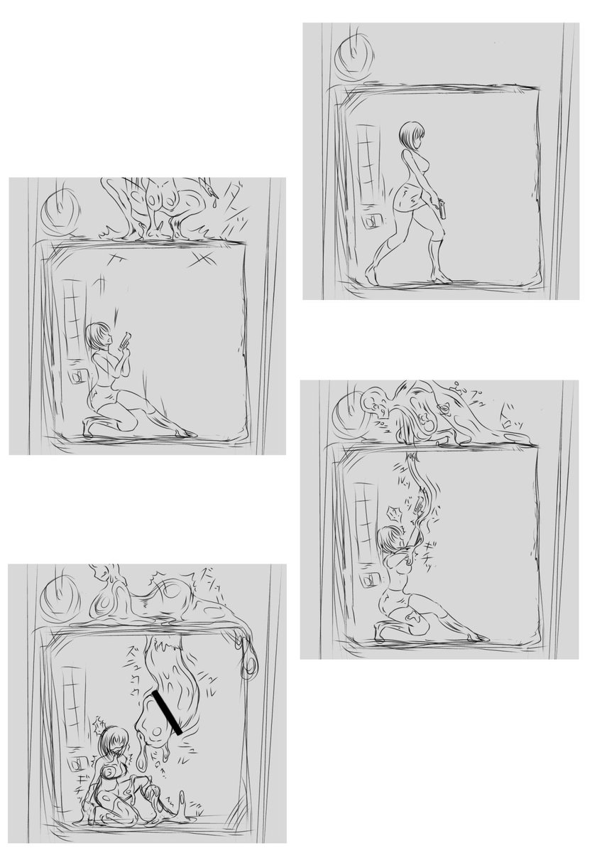 【cockvore注意】ふたなり液体金属娘にエレベーターで襲われるの巻 