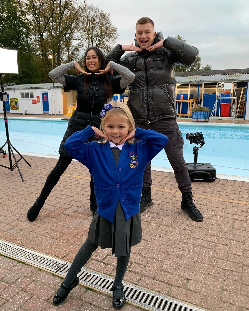 knighty_316's tweet photo. Thank you so much to @adam_peaty and @Mrs_katjones for making Aria Florence’s day last week while filming at Ashby LC &amp; Lido for @bbcstrictly 
She is a huge fan of the show and loves Katya who was amazing with her. 
Good luck both for the rest of the show #keepdancing https://t.co/O2q2VOc96E