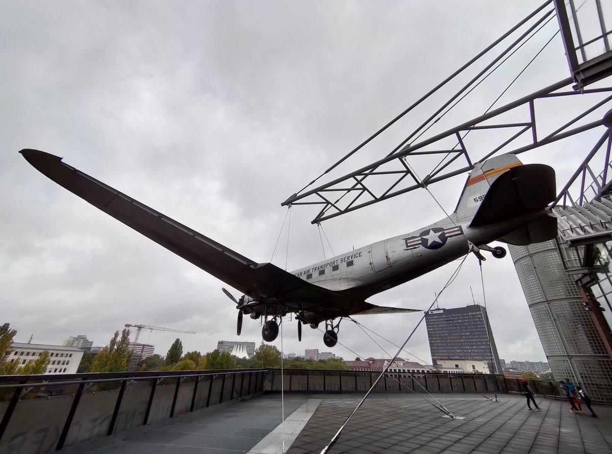cybette's tweet photo. Visited Deutsches Technikmuseum (German Museum of Technology) - in addition to the Douglas C-47B "Raisin Bomber" on the main building and the Reims-Cessna F172P Skyhawk II in the main foyer, there are 2 more levels dedicated to #aviation 😍🛩️ https://t.co/aeUolqCX0Y