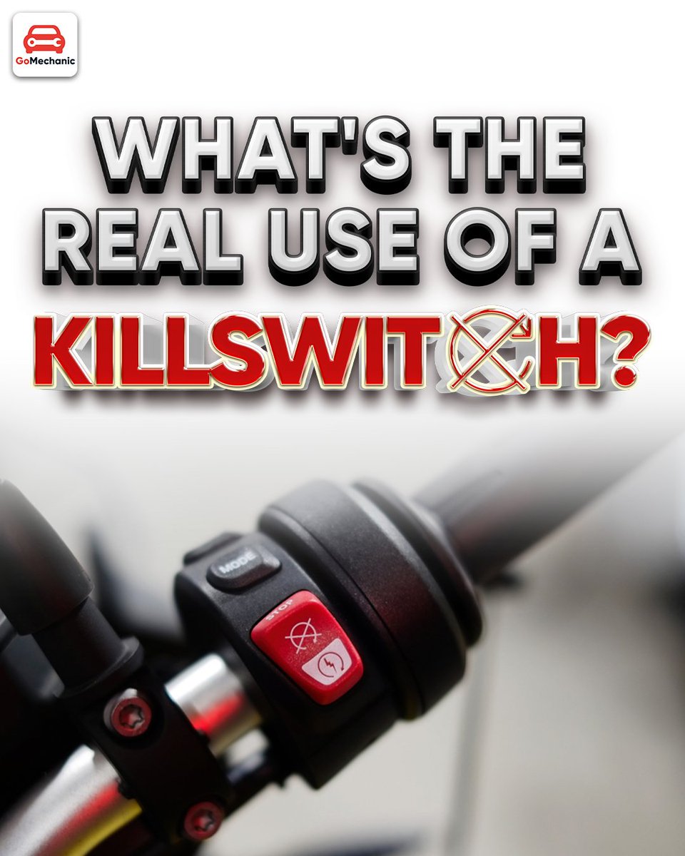 GoMechanic_Blog's tweet photo. A killswitch is a simple emergency-off switch that turns off the machine in a click. It acts as a simple safety mechanism. More on #TheGoMechanicBlog
https://t.co/2uX5TdroJG
#Killswitch #Motorcycle #MustKnow #Informative #Mechanical #GoMechanic https://t.co/80etxBf4d4