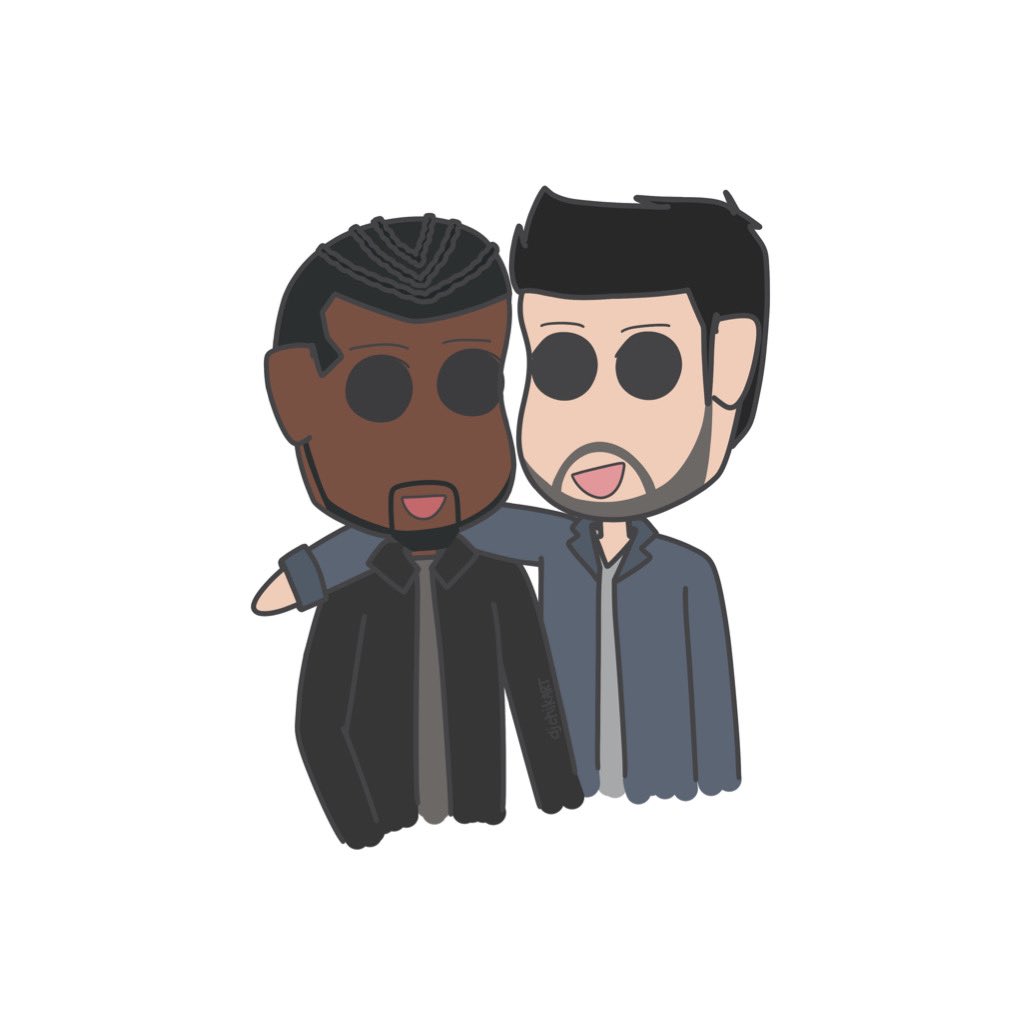 djchikART's tweet photo. First time drawing these two b̶o̶y̶f̶r̶i̶e̶n̶d̶s̶ best friends. How’d I do? #roswellnm #deeth https://t.co/3RJ0MsqyMv