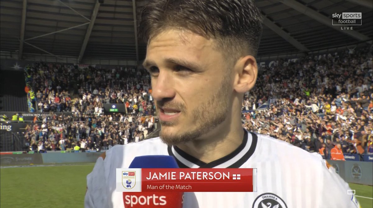 SkySportsStatto's tweet photo. ⭐️ Man of the Match, @SwansOfficial’s Jamie Paterson
74 touches 
Completed 50/53 passes
Won 6/9 duels
4 chances created - 1st time with 2+ assists in a league game since Sept 2017
2 shots, scoring 3rd goal in last 5 @SkyBetChamp apps https://t.co/ZBsYqKhIa8