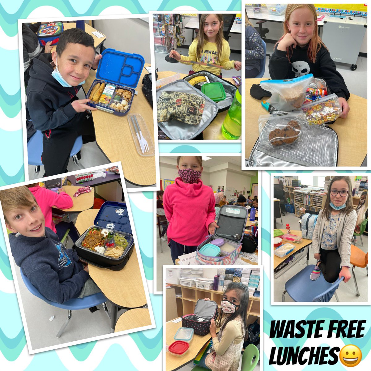 Our Grade 4 students <a href="/ChristinaGFMPSD/">ChristinaGordon</a>  are participating in a week of “Waste Free” lunches! Check out all the reusable containers and reusable bags! Great job improving our carbon footprint and waste load through our lunches Grade 4!￼ <a href="/FMPSD/">Fort McMurray Public School Division</a>
