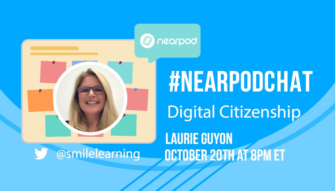 Join me this Wednesday as we discuss #DigitalCitizenship 

#DigCit #DigCitSummit #usetech4good #nyscate #globalimpactor #digcitinstitute

#Nearpodchat