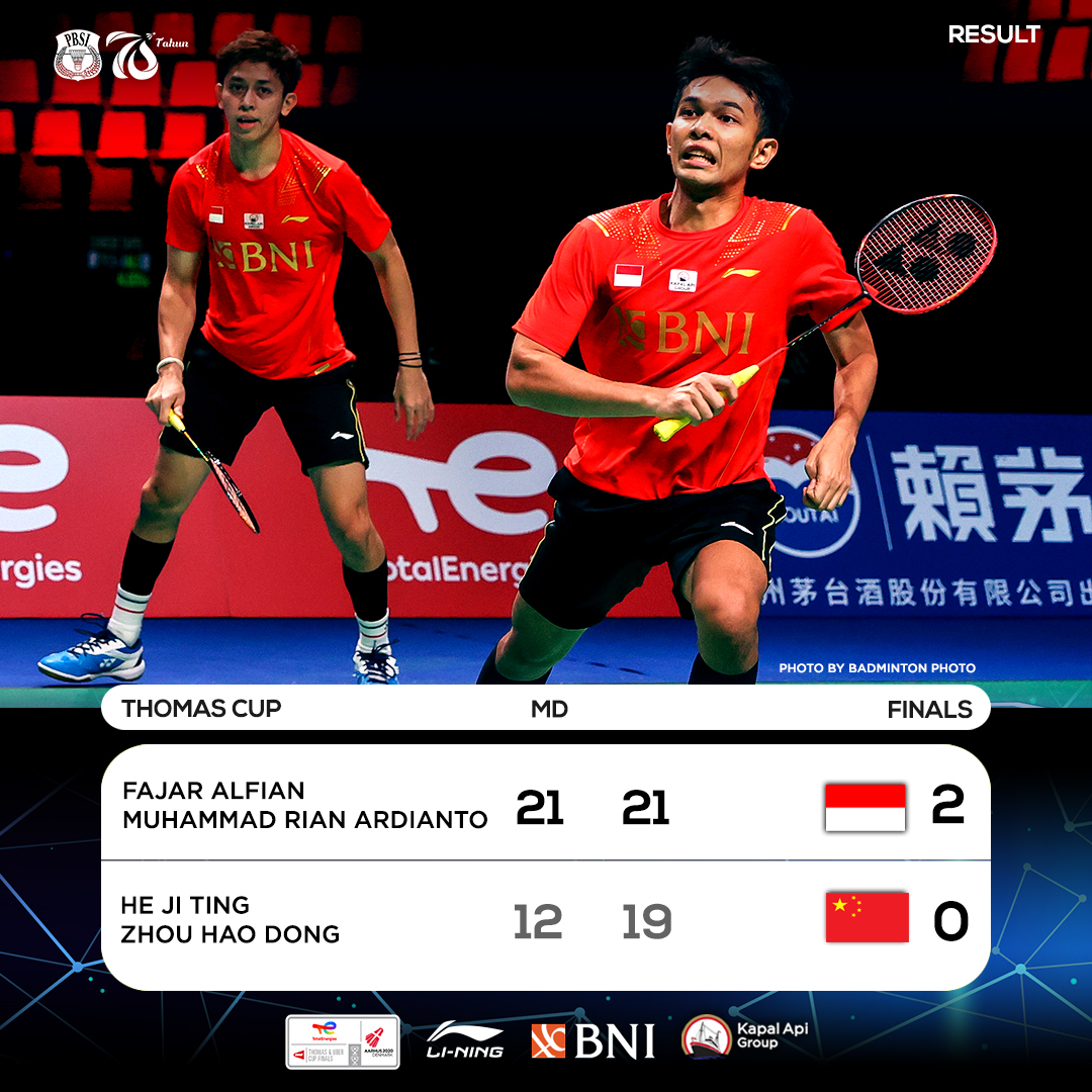 FAJAR/RIAN BAWA INDONESIA MENJAUH! 2-0!

#BadmintonIndonesia #TUC2020 #ThomasCup #ThomasCup2020 #FinalThomasCup