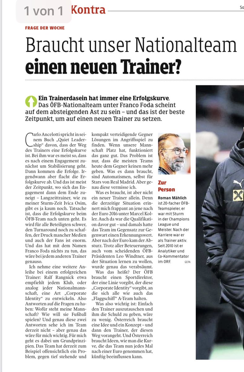 RomanMaehlich's tweet photo. Meine #Meinung zum Thema #Oefb. #kleinezeitung #erfolgskurve #spielphilosophie #ci https://t.co/TDNpL35NdA