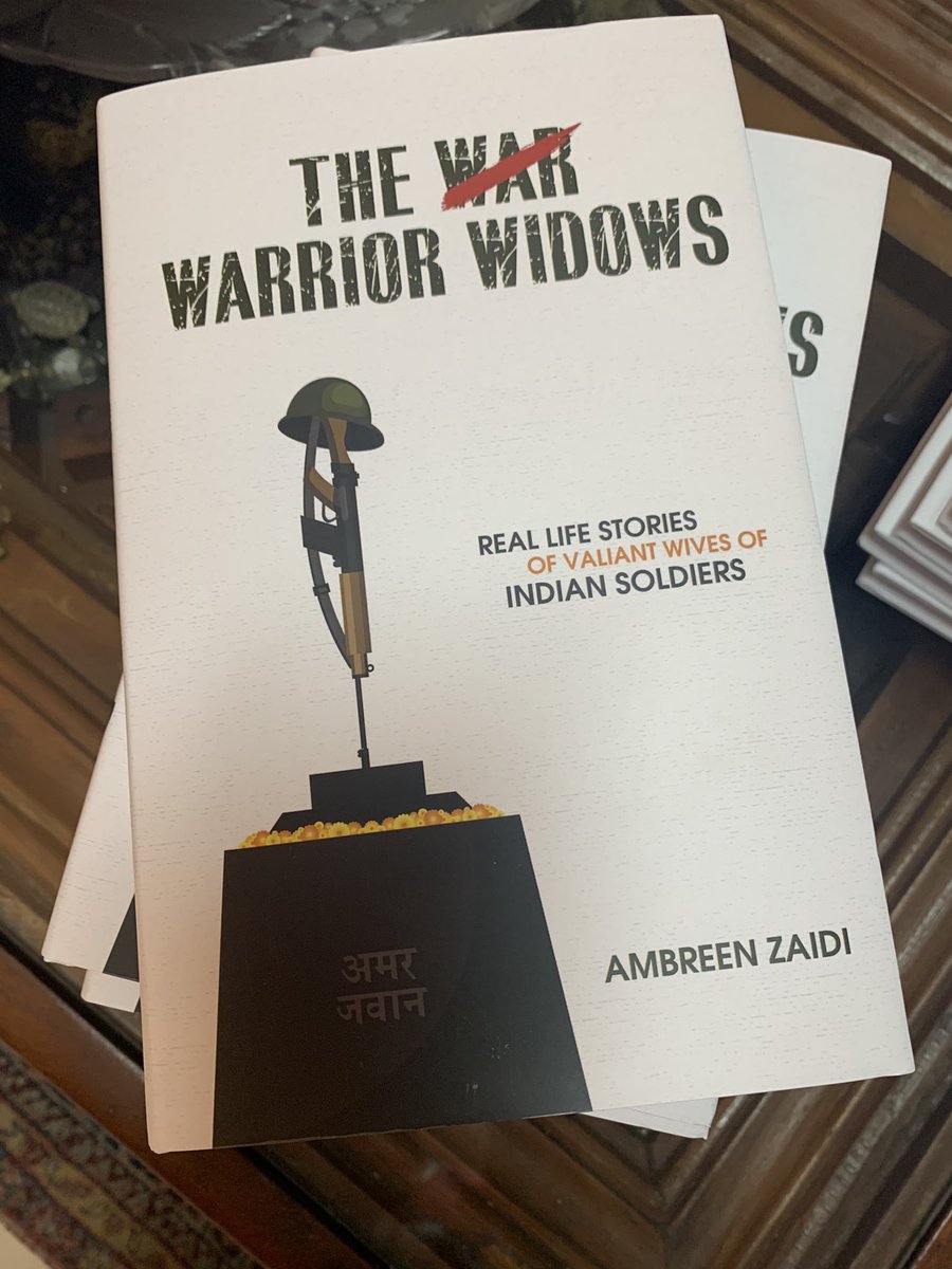 Ambreenzaidi's tweet image. My book ‘The Warrior Widows’ is here.
Today I presented it to the Hon’ble Raksha Mantri @rajnathsingh ji,who wrote a lovely msg for the wonder women in my book.
Rejected by top publishers,for being a commercially unviable topic,this book needs ur love🙏
amazon.in/dp/B09JMMK49B/…