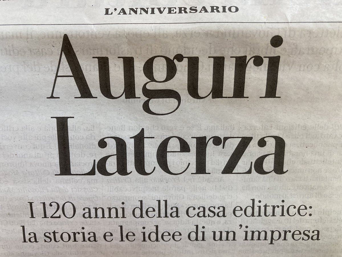 Anna Masera (@annamasera) on Twitter photo Nel 1901 👓 nacque <a href="/editorilaterza/">Editori Laterza</a> e al <a href="/SalonedelLibro/">Salone Libro Torino</a> si parla di generazioni di libri per i 120 anni degli Editori #Laterza oggi alle 15.30 con <a href="/giuslat/">Giuseppe Laterza</a> e <a href="/alesslat/">Alessandro Laterza</a> 📚 ❤️ 📖 ❤️ 📕 #SalTo21 laterza.it/storia/ Nel 1901 👓 nacque <a href="/editorilaterza/">Editori Laterza</a> e al <a href="/SalonedelLibro/">Salone Libro Torino</a> si parla di generazioni di libri per i 120 anni degli Editori #Laterza oggi alle 15.30 con <a href="/giuslat/">Giuseppe Laterza</a> e <a href="/alesslat/">Alessandro Laterza</a> 📚 ❤️ 📖 ❤️ 📕 #SalTo21 laterza.it/storia/