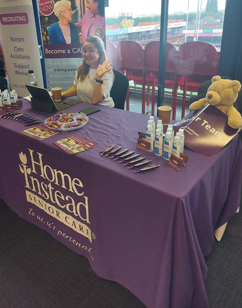 HomeInstead10's tweet photo. If you are heading to the @ProudtoCareGlos Live event today then pop by our stand to discuss the career opportunities we have available with Home Instead 💜💜💜

#recruiting #recruitment #proudtocare #career #gloucestershirejobs #recruitingnow #homecare #homeinstead #careathome https://t.co/E0QiEi7IXK