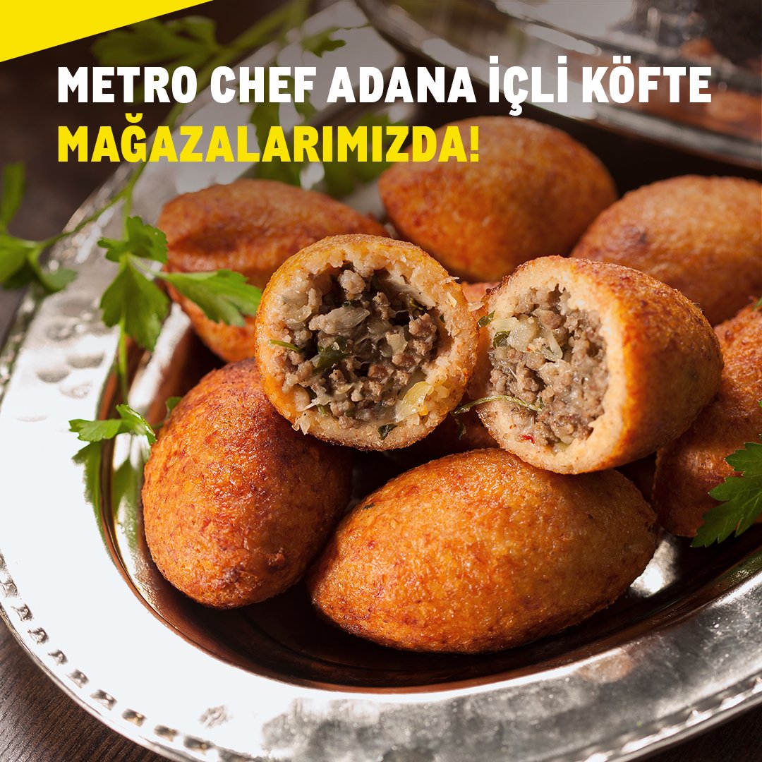 MetroTR's tweet photo. Adana yöresinden #MetroChef kalitesiyle hazırlanan içli köftelerimiz mağazalarımızda sizleri bekliyor. https://t.co/4vPqNObl7f