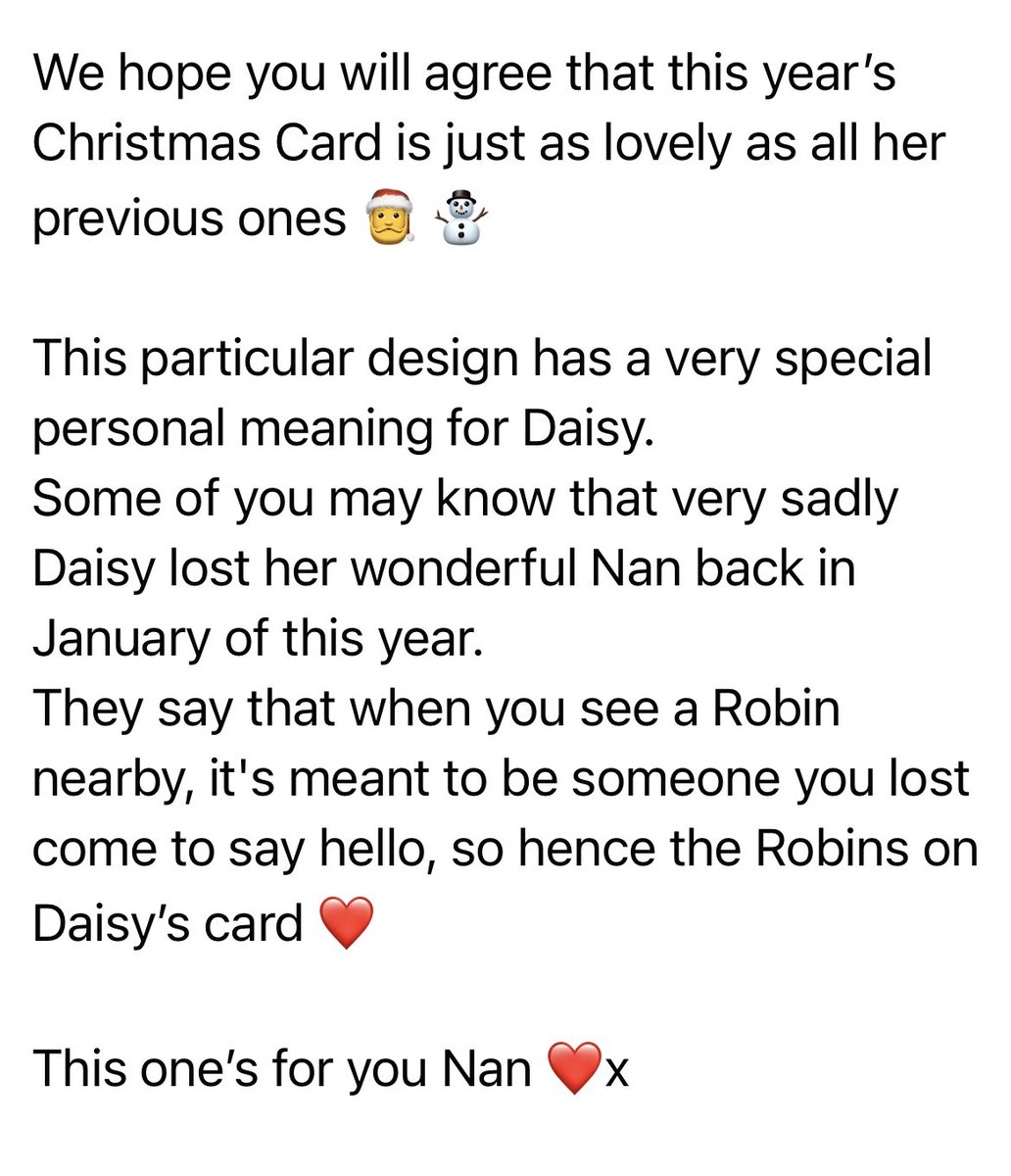 DaisyPalmerTrus's tweet photo. Daisy’s 2021 Christmas Card is now ready to order. Please get in touch if you’d like to order some. #christmascards #christmasrobin #christmas #handpainted #ArtistOnTwitter https://t.co/9BeCDZM0lR
