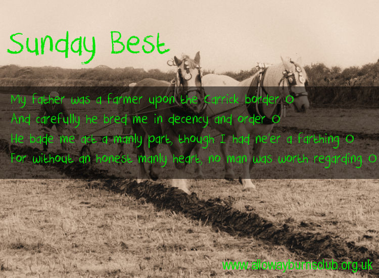 Sunday Best: Excerpt from 'My Father Was A Farmer' by Robert Burns (1784).  #TheBard   #RobertBurns  #Scottish  #Poetry