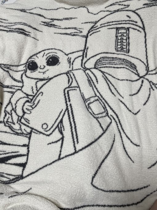 ゆるい絵柄のマンドー&amp;グローグーのブランケット
気に入ってます 