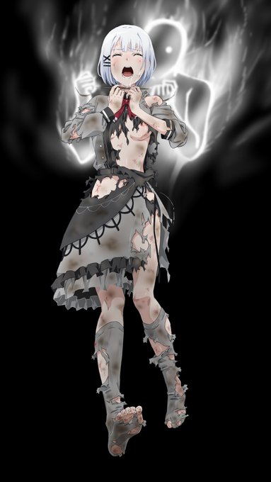 久しぶりに・・・リクエストより探偵はもう死んでいる のシエスタちゃんのリョナです。謎の存在に首を紐で絞められてしまっている様子です。 