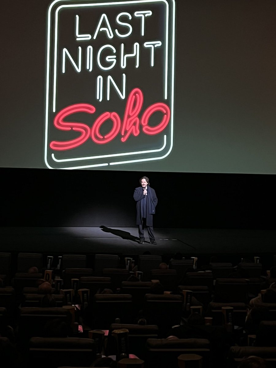 edgarwright's tweet photo. 10:30am. Sunday, 17 October 2021 (BST). Cast &amp; Crew screening of #LastNightInSoho at @ODEONCinemas Leicester Square. https://t.co/K49dw4Db6I