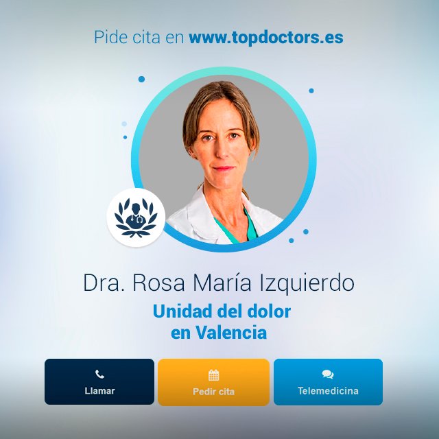 TopDoctors_es's tweet photo. 🩺📲  En el #DiaMundialContraElDolor os traemos una selección de nuestros Top Doctors especialistas en #UnidadDelDolor que ofrecen consultas por #Telemedicina: @IDolorTrinidad,  @Doctora_Ros, @Dolor_Murcia y @im_dolor.

🌐 Pide cita con ellos aquí: https://t.co/oONHXxBULX https://t.co/yKyLe5clPb