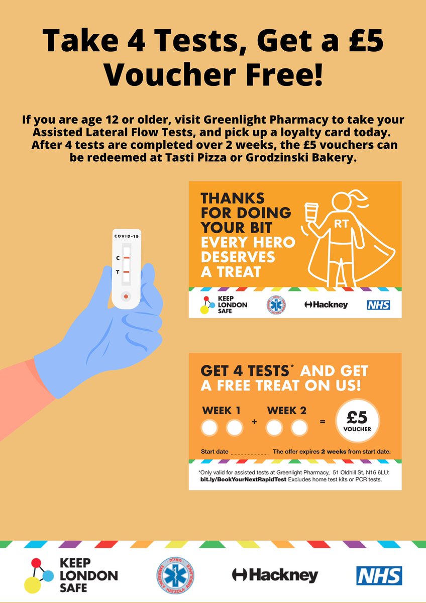 Hatzola's tweet image. Get tested. 

Get Rewarded. 

#Covid19 #TestAndTrace