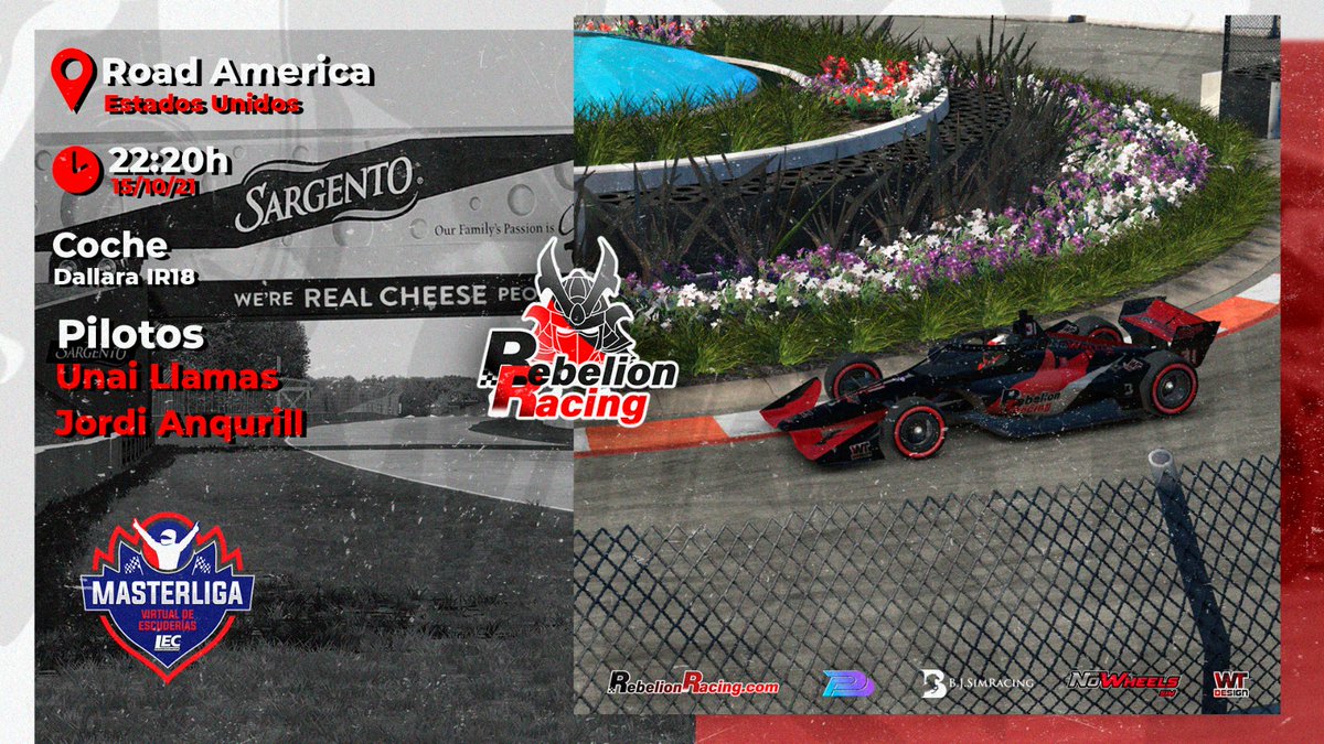 <a href="/NocturnalUnii/">­­­Unai 'Piojozo' Llamas</a> y <a href="/AngrillF1Bets/">AngrillF1Bets</a>  se se enfrentan a las tentaciones🍔🏎️ que tiene usa para desafiar el temible circuito de Road América , un circuito tedioso y complicado a la par que excitante. Si te gustan las emociones fuertes <a href="/MasterligaV/">MasterLiga Virtual</a> hoy a las 22:20.#SomosRebelion🔴🔴🔴🖤