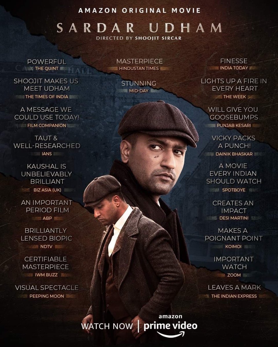 moneyspinner's tweet photo. #SardarUdham Agreed @vickykaushal09 #KhoonDaBadla @ApnaJSkillz https://t.co/CN2M4uA82M