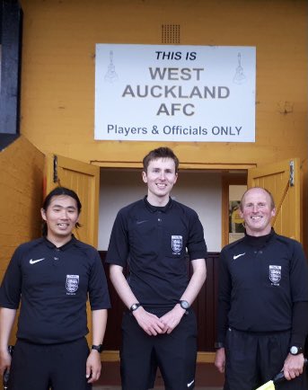Many thanks to <a href="/Daegu_freak/">Daegu_freak</a> Muyeol Jung for taking over as a assistant referee in yesterday’s game. Robert Halliday pulled his hamstring in the first half. A tannoy call was made during the break and the Korean,who is registered with <a href="/DurhamFA/">𝗗𝘂𝗿𝗵𝗮𝗺 𝗖𝗼𝘂𝗻𝘁𝘆 𝗙𝗔 ⚽️</a> took over. His third game of the day